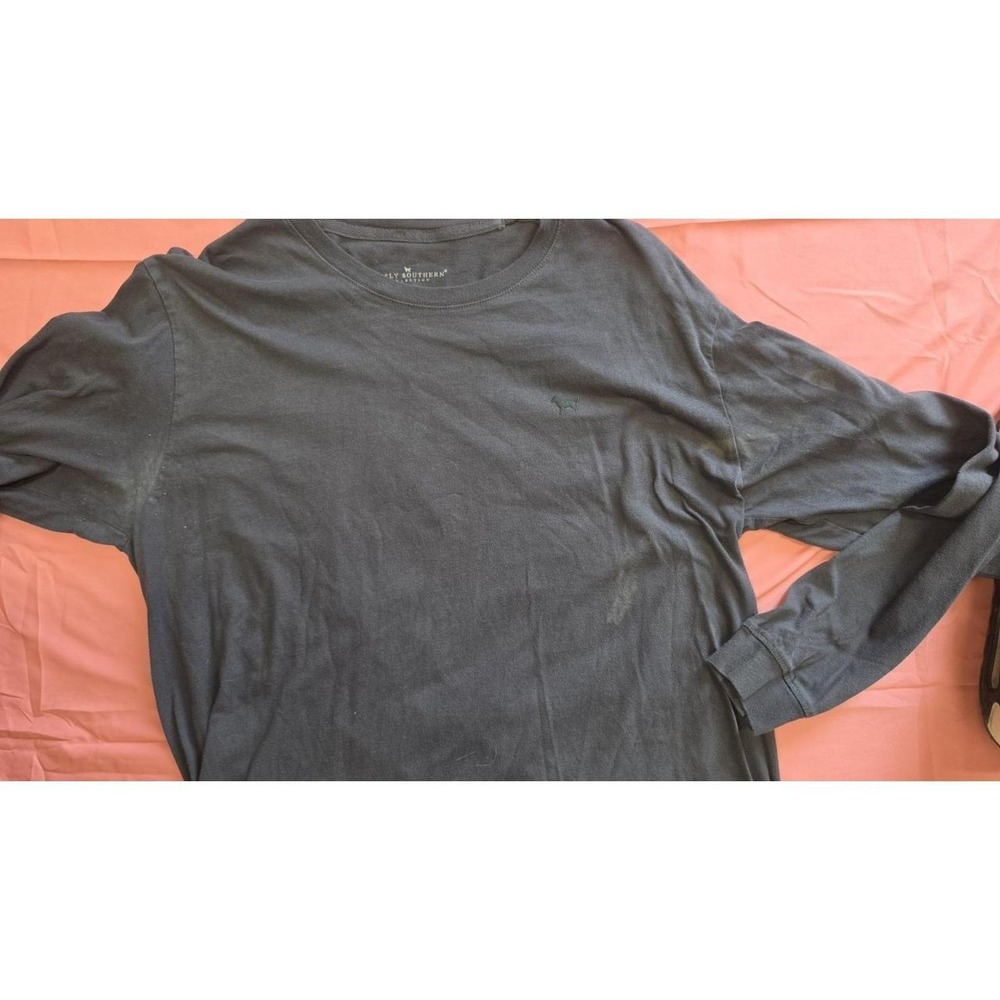 Simply Southern Outfitters Gray Graphic Crew Neck Long Sleeve T-Shirt Men L
